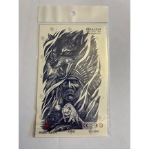 Kızıl Derili Kurt 18x11 Cm Yarı Kalıcı Kalıcı Geçici Dövme Yapıştırma Dövme
