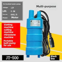 Xiyyadms 12v Dc Mikro Dalga Su Pompa - 5m Yükseklik, 10l/dakika Debi - Direkt Tip, Dayanıklı Ekipman Mavi, 5.5 2.1 Ana Soketli Siyah Kablolu