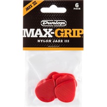 Jim Dunlop 471p3n Nyl Max Grip Jazz Iıı 6'lı Paket Pena Kırmızı