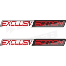 EXCLUSİV EDİTİON LONG 3 BOYUTLU DAMLA STİCKER KIRMIZI SİYAH