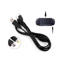 Psp Şarj Ve Data Kablosu Psp 1000 2000 3000 E1004 Uyumlu Playstation Portable Film Video Müzik Oyun Transfer 2in1 Usb Kablo