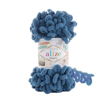 Alize 5 Adet Puffy El Örgü Ipliği 5'li Paket - 100 Gr. 9 Mt. Parmak Örgü Ipi - Şevval Tuhafiye 637 - Havacı