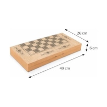 Star Marmara Yakma Ahşap Tavla 12 Mm Mdf Kasa, Parlak Selefon Kaplama, 36 Mm Krem & Siyah Tavla Pulları, 9 Mm Zar Dayanıklı, Şık Ve Tasarım