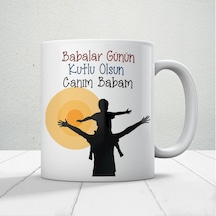 Canım Babam Baskılı Babalar Günü Kupa Bardak Kahve Kupa Bardak-mod18 Beyaz