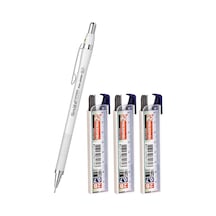 Scrikss Simo R&D Japan Uçlu Kalem Beyaz 0.7 1 Adet ve Mikro 0,7 Versatil Kalem Uçu Siyah 3 Paket