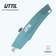 Uttıl Pauk06-h 3 Kademeli Kanca Bıçaklı Maket Bıçağı Güçlü Vidasız Gövde