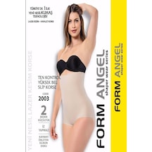 Bonbonetti Chocolate Baby & Kids Kadın Lazer Kesim Yüksek Bel Slip Korse 2 Beden Inceltme Garantili Ten