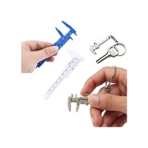 80mm Plastik Kumpas Ve Metal Mini Anahtarlık Kumpas Seti Kalınlık Ölçer Kompratör 2li Set 1