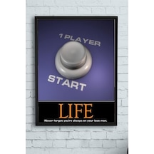 Pster11980 Life Game Motivasyon Çerçeveli Tablo 30 X 40cm 7/8 Yaş