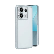 Xiaomi Poco X6 Kılıf Razer Lensli Silikon - Gümüş -