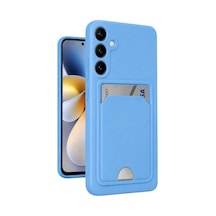 Samsung Galaxy S24 Kılıf Kelvin Kartvizitli Silikon - Mavi