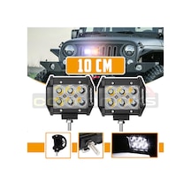 Off Road Led 2'li 18w Çift Sıra 12 Led 10 Cm Beyaz Turuncu