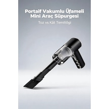 Araç İçi Portatif Süpürge Mini El Süpürgesi Kompakt Kullanışlı Temizlik Cihazı Modeli