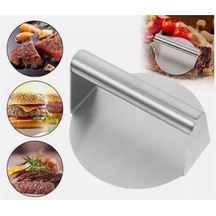 Narkalıp Yuvarlak Paslanmaz Çelik Hamburger Et Pres Aparatı 14cm