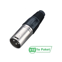 Losen La1006 Xlr 3-pin Erkek Konnektör 10 Lu Paket