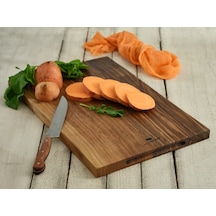 Hıcowood Şef Tipi Doğal Ceviz Kesme Sunum Tahtası - Lazerle İsim/Söz Yazılır