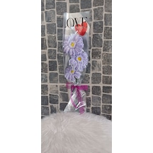 Solmayan Çiçek Gerbera- Sevgililer Günü Çiçek Yapay Açık Mor