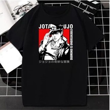 Noıssey Kırmızı Etiket Gala Unisex Jojo Tuhaf Macera T-shirt Model36 16742 Siyah