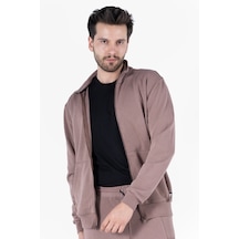 Owl 9150 Diagonel Fermuarlı Sweatshirt Vizon Owl 9150 Diagonel Fermuarlı Sweatshirt Vizon