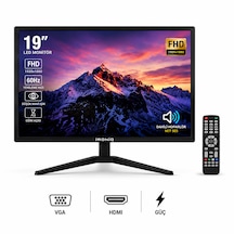 Mn6 Irn-q19ws 19 İnç Full Hd Led Monitör 1920x1080 60hz Hdmı Vga 3 Rca Ses Çıkışı Düşük Mavi Işık Bilgisayar Monitörü