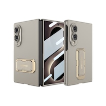 Galaxy Uyumlu Z Fold 8 Kılıf Pazarplus Kıpta Kpt-03 Sert Pc Kılıf Titanyum