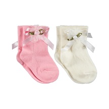 Civil Baby Rose Aksesuarlı Kıvrık 2'li 6- Bebek Kız Çorap Set Standart