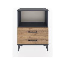 Arges Komodin 2 Çekmeceli 60x30x80 Antrasit-çam Antrasit