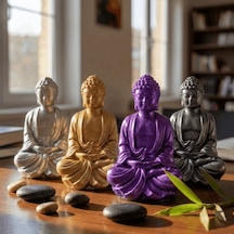 Spiritüel Buda Dekor Objesi Dikey 12x7cm 1 Ad Gümüş