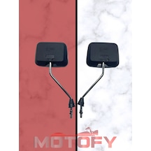 Klasik Model Kare Retro Motosiklet Aynası 10 Mm
