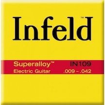 Thomastik In-109 Infield Elektro Gitar Teli Seti Profesyonel - Extra Light 09-42 Süper Alaşım Kaplama, Parlak Ve Net Ton Karakteri, Hızlı Çalım İçin Düşük Tansiyon Ölçüler: 0.009 - 0.042 İnç Takım