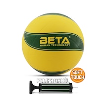Voleybol Topu Pompalı Dahil Set Kauçuk Beta Dikişsiz Yekpare Üretim Yeşil