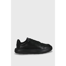 Lufian Mateas Erkek Deri Sneaker Ayakkabı Siyah Beyaz