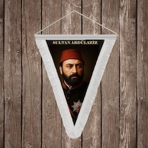 Sultan Abdülaziz Beyaz Saçaklı Takdim Flama Bayrak Osmanlı Padişahları Serisi Diğer