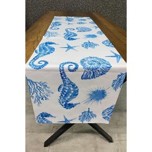 Okyanus Desenli Runner 40x140 Cm Renkli