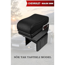 Chevrolet Kalos 2006 Uyumlu Siyah Renk Lüks Tip Küllüklü Kol Dayama Bardaklıklı
