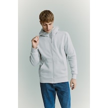 Defacto Şişirilebilir Boyun Yastıklı Fermuarlı Sweatshirt H8716ax26augr368 Gri-gr368