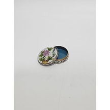 Antika Cloisonne Minyatür Kutu 5,5x1,7cm 075