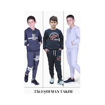 Fyk Kids 3'lü Erkek Çocuk 96-trex-düz Model Eşofman Takımı Çok Renkli