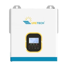 Uretech 3KVA 3000VA 3000 Watt Tam Sinüs Şarjlı Akıllı H.V. 80A Mppt İnverter 24V-220V İnvertör 3kw