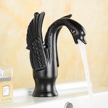 Banyo Lavabo Bataryası Kuğu Antik Siyah
