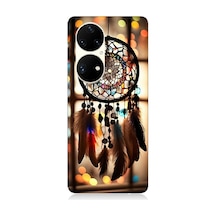 Huawei P50 Pro Uyumlu Düş Kapanı Dreamcatcher Desenli Silikon Kılıf