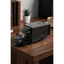 Mercedes-benz Sprinter 1:48 Ölçek Çek Bırak Metal Kargo Kamyoneti Oyuncak Araba 14 Cm