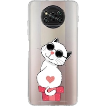 Xiaomi Poco X3 Pro Kamera Korumalı Kapak Coolcat Tasarımlı Şeffaf Kılıf Şeffaf