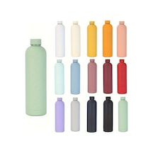 Düz Renk Termos, 1000ml Yalıtımlı Su Şişeleri, Seyahat Termosları, Sıcak Ve Soğuk İçecekler İçin Pembe