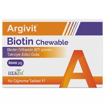 Argivit Biotin Chewable B7 Vitamini İçeren Takviye Edici Gıda 60 Çiğneme Tableti