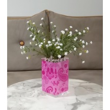 Vazo Dahil,vazo Dahil,vazoda Çiçek,beyaz Yapay Çiçek,vazo Dekoratif Pembe 7x7x17cm Diğer