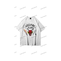 Startmore Unisex Hell Fire Club Tshirt Beyaz
