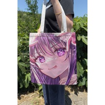 Zipzap Oshi No Ko V1 Yazlık Kışlık Çift Taraflı Kanvas Baskı Bez Çanta Anime Çantası
