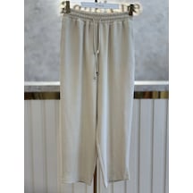 Sentez Sz-5642-t Taş Renk Beli Lastikli Pantolon 2