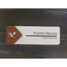 Yüzme Havuzu Ofis Oda Kapı İsimliği Yönlendirme Tabelası Levhası Kişiselleştirilebilir
